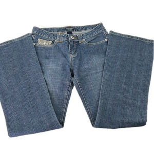 Request Women's Midrise Embellished  Front and Back Pocket Jeans - Size 5 - Y2k
